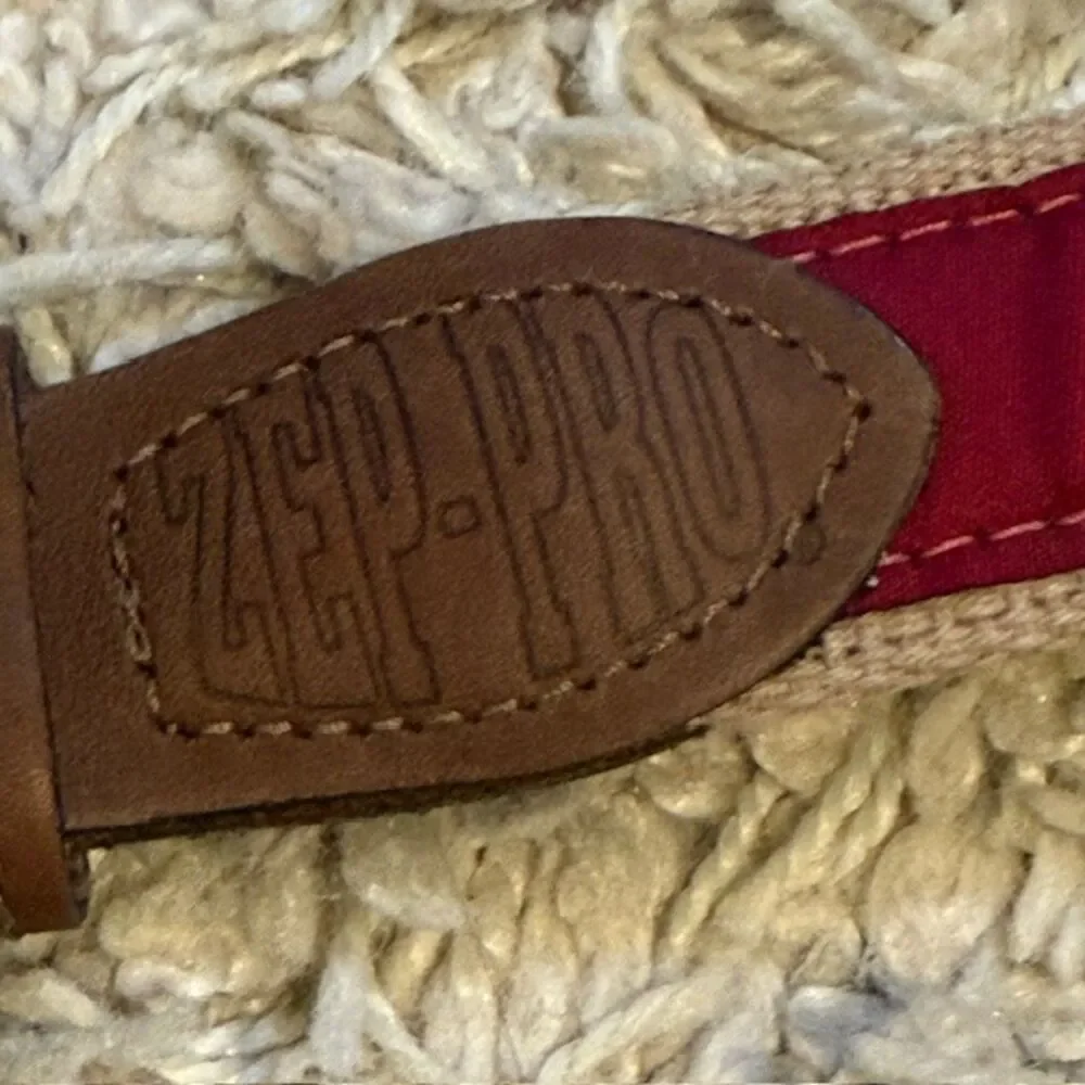 Zep Pro Florida‎ Seminoles FSU Belt Leather Canvas Sz 32 USA Made